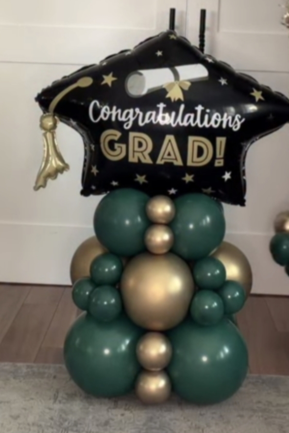 Congratulations Grad — emerald & gold stack