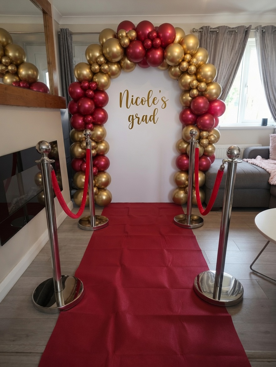 Nicole's Grad — VIP burgundy & gold full arch