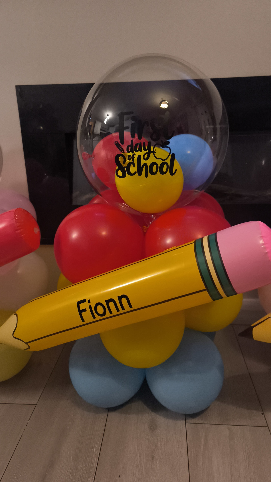 Fionn — first day of school brights display